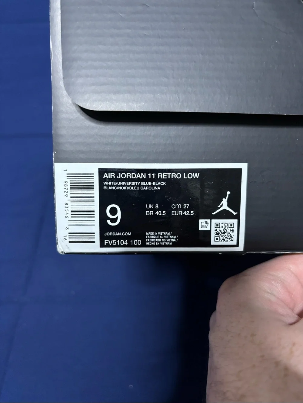 Jordan 11 Retro Low UNC 2026 Size 9